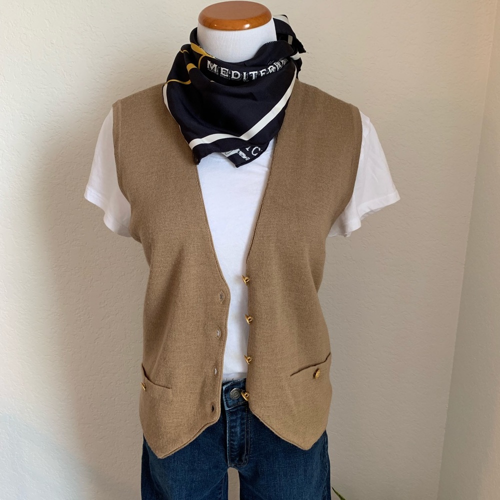 Vintage Tan Sweater Vest